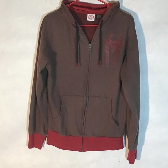 MARVEL Spider Man Gray Red Long Sleeve Sweater Hoodie Mad Engine MadEngine VTG - Picture 3 of 7